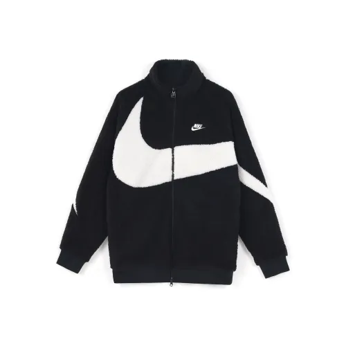 Nike Big Swoosh Reversible Boa Jacket Asia Sizing Black White