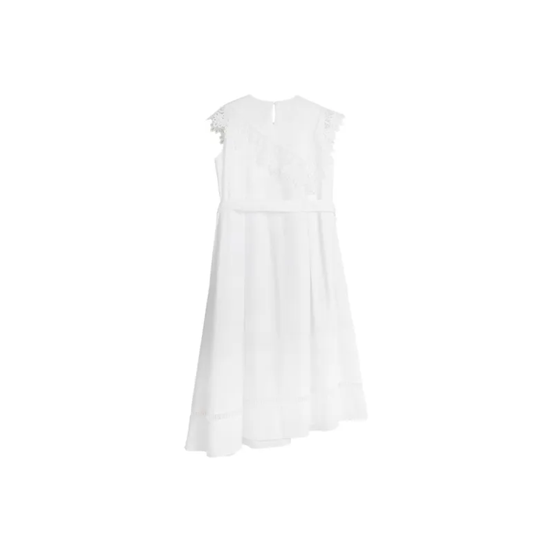ELLE Sleeveless Dress Women's White-1