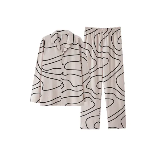 FENTENGCARE Pajama Set Men's Khaki