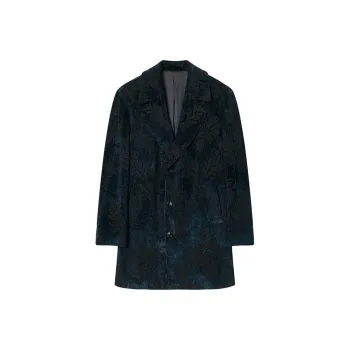 DAVID NAMAN Coats Men Aqua Blue