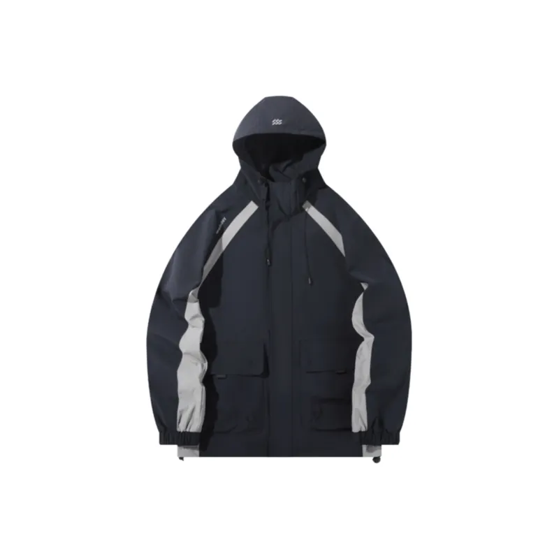 HLA Jackets Men Navy Blue & C7 Accent-0