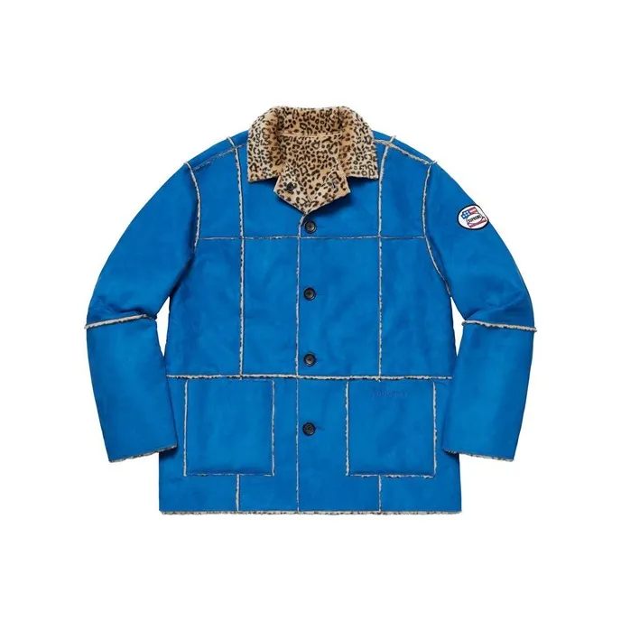 Supreme Reversible Faux Suede Leopard Coat-0