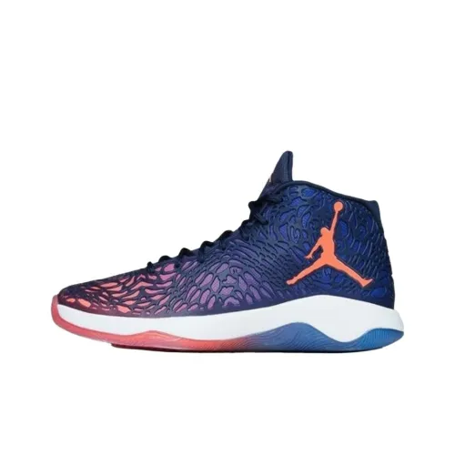 Jordan Anti Slip Wear Resistant Mid Top Basketball Shoes Men's Blue