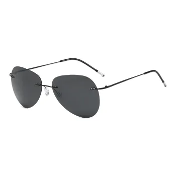YUZHAOLIN Semi Titanium Irregular Shape Sunglasses Unisex