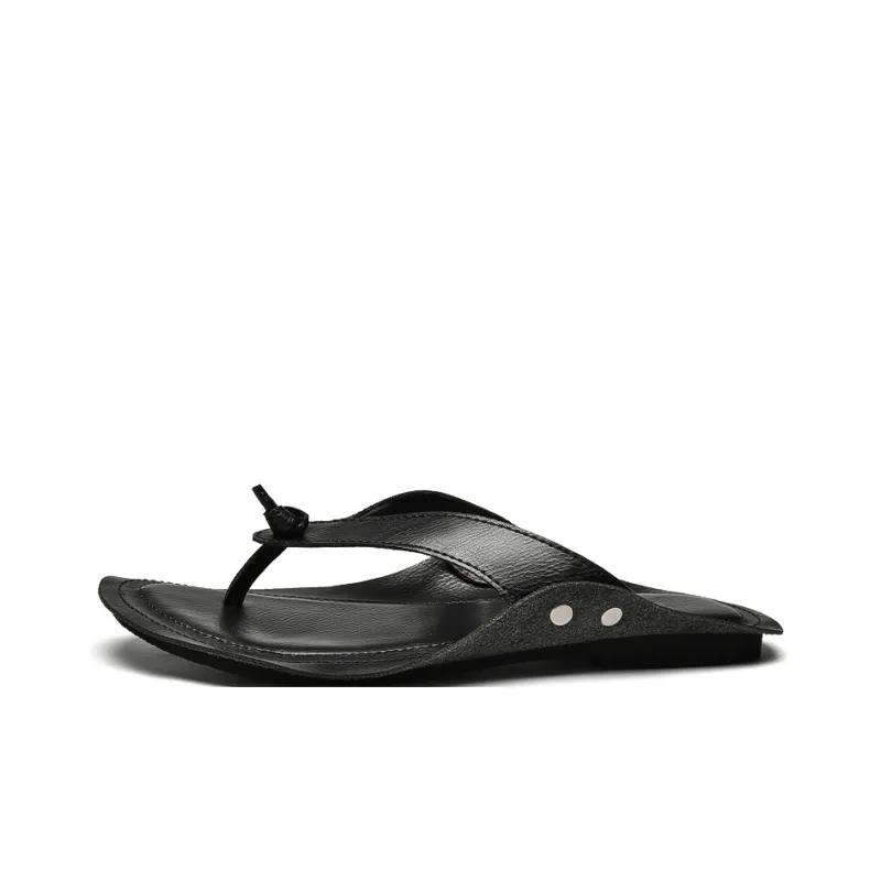 Qiandongmeili Rubber Sole Flip Flops Men's-0