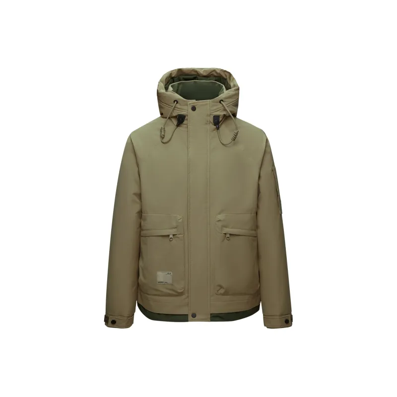 HLA Down Jackets Men Khaki 37-0