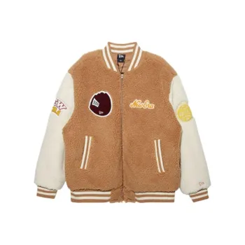New Era Velvet feel Coat Unisex Brown