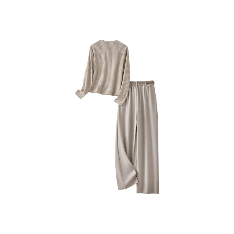IHIMI Casual Suit Women's Gray Pea Green-2