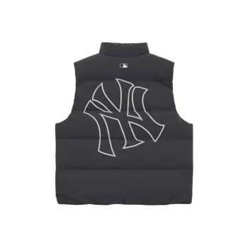 MLB New York Yankees Basic Collection Down Vests Unisex Charcoal Gray