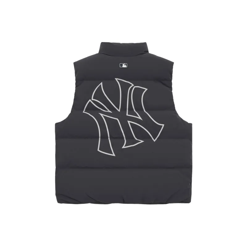 MLB New York Yankees Basic Collection Down Vests Unisex Charcoal Gray-0