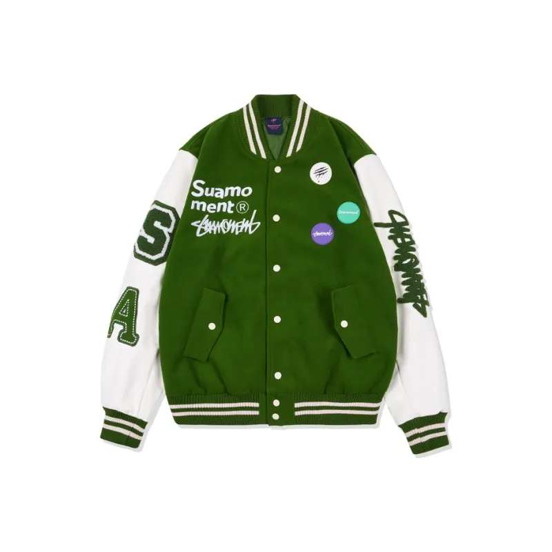 Suamoment 2023 Spring/summer Baseball Jacket Unisex-3
