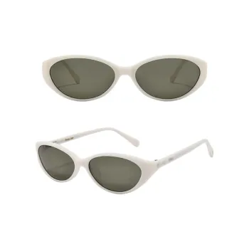 Fakeme Plate Frame Oval Sunglasses Unisex
