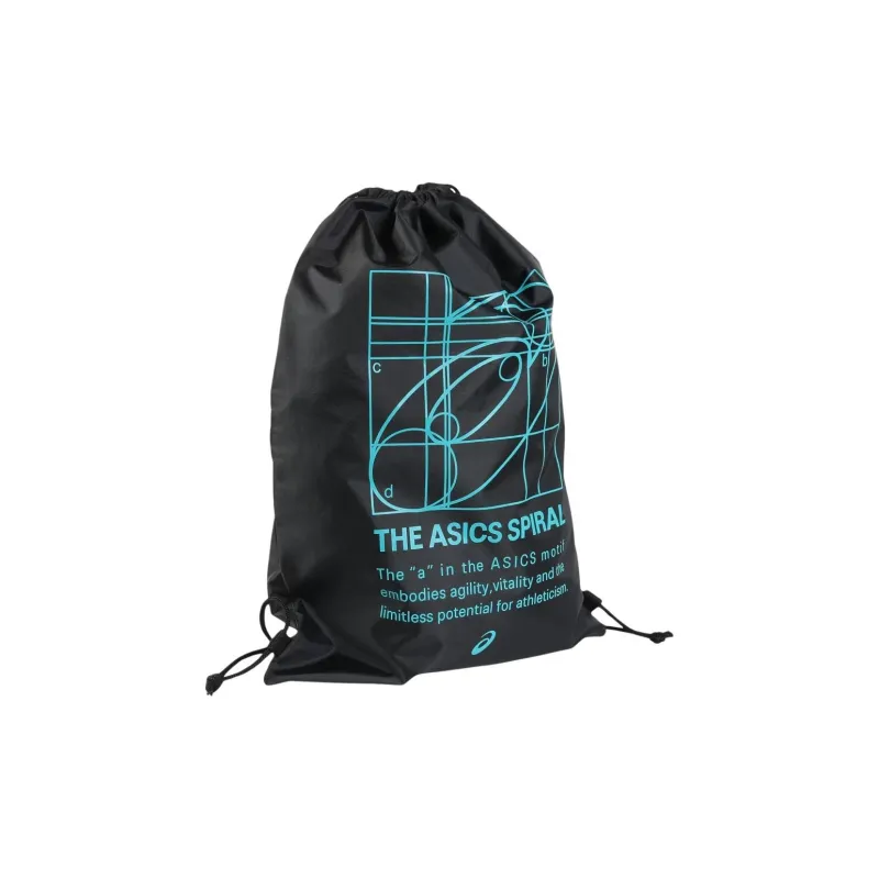 Asics Polyester Backpack Large Size Unisex Black & Blue-1