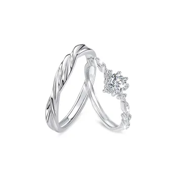 LUYUO Sweet Romantic Date Ceremony, Sparkling Rhinestone Adjustable Opening Gift Box Sets Unisex
