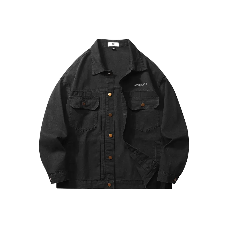 N'1 Denim Jackets Unisex Black-0