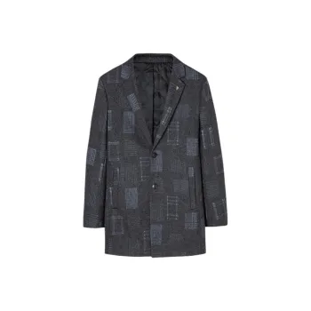 Wit Coats Men's Black Gray Color