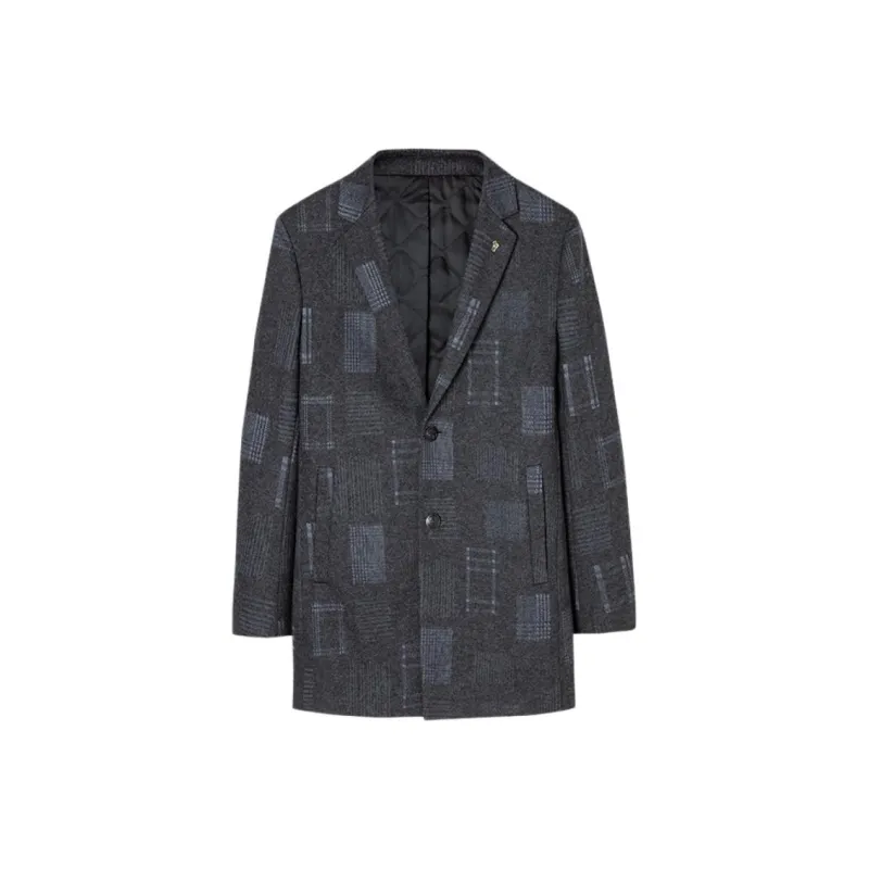 Wit Coats Men's Black Gray Color-0