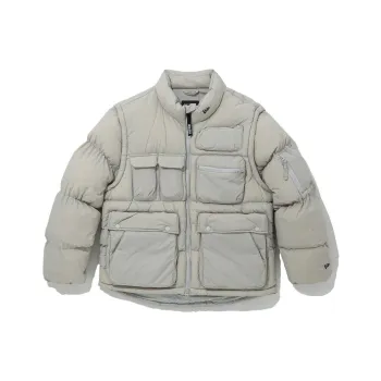 New Era Puffer Jacket Men's Gray