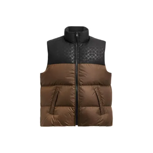 COACH Vests Men Brown