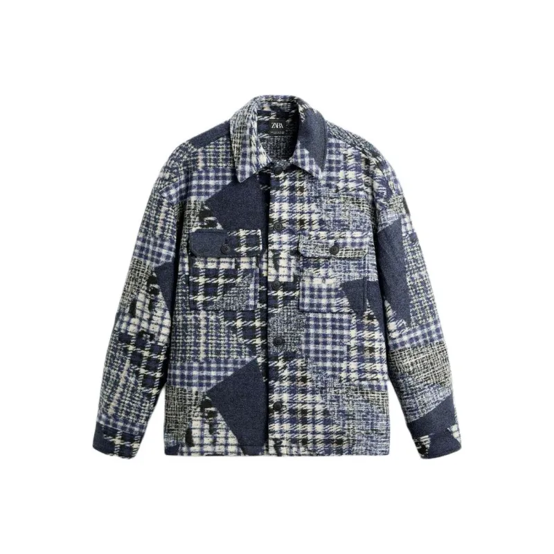 ZARA Jackets Men Blue-0