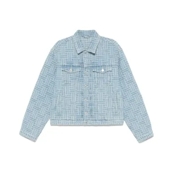 KENZO Weave Printed Denim Trucker Jacket