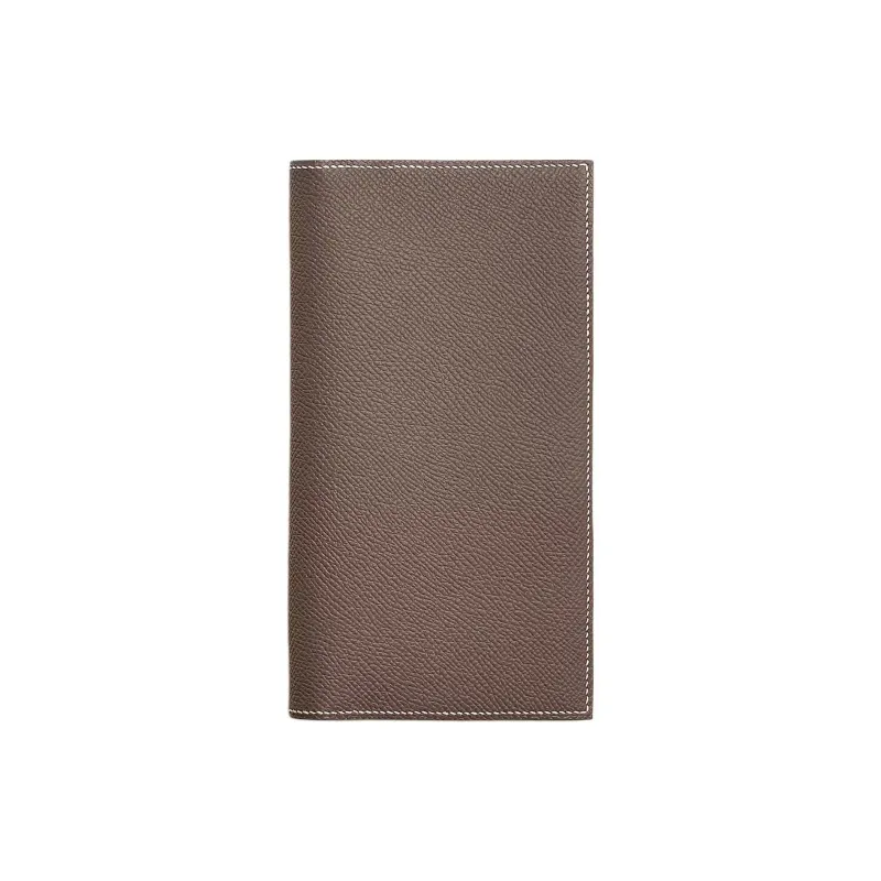 HERMES MC² Fleming Epsom Calfskin Wallet Men's 18 Etoupe Elephant Gray-0