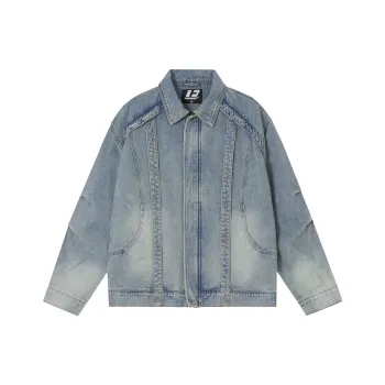 FORNINES Denim Jacket Unisex Denim Blue