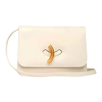 Little Liffner Cow Leather Shoulder Bag Small Size Women's Marble White