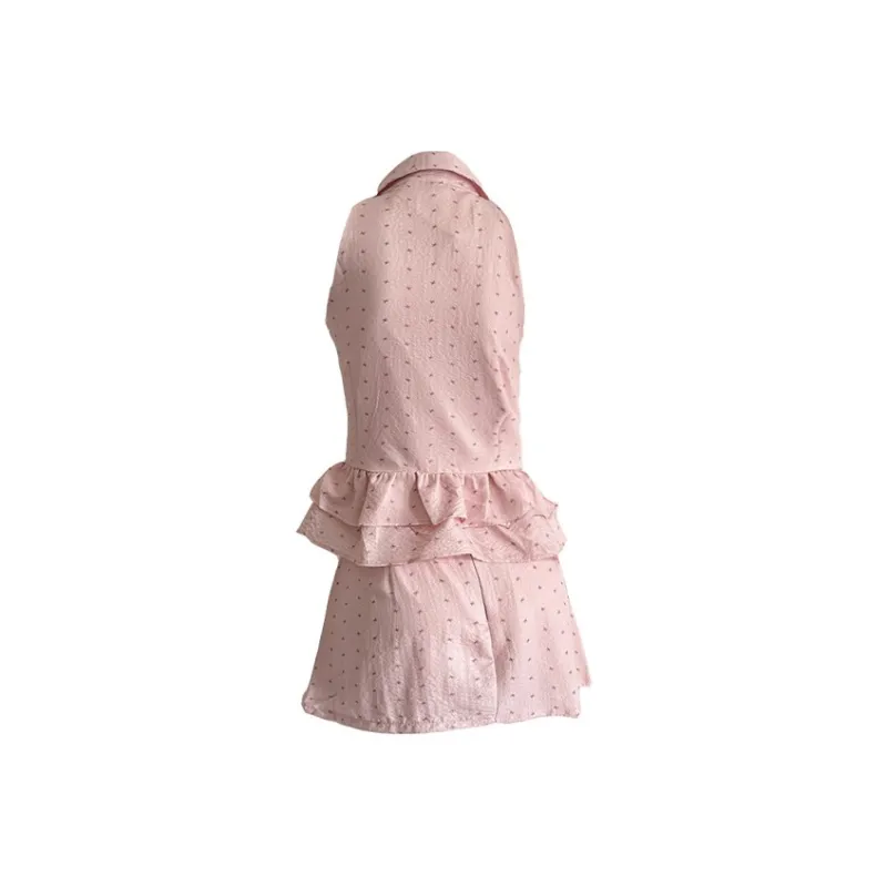 Mu Xiao Xin Skirt Set Women's Pink-1