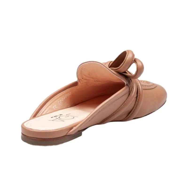 AGL Abrasion Resistant Wrap toe Slippers Women's Brown-3