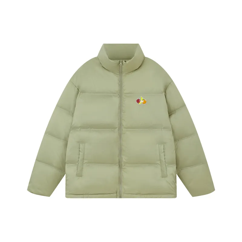 CONKLAB Solid Color Stand Collar Without Hood Loose Fit Down Jacket Unisex-3