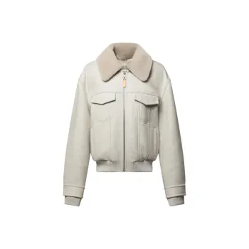LOUIS VUITTON Wool Blouson With Shearling Collar