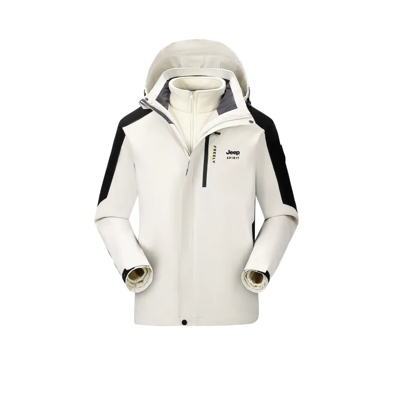 JEEP SPIRIT Waterproof And Windproof To Keep Warm Windbreaker Jacket Unisex-2