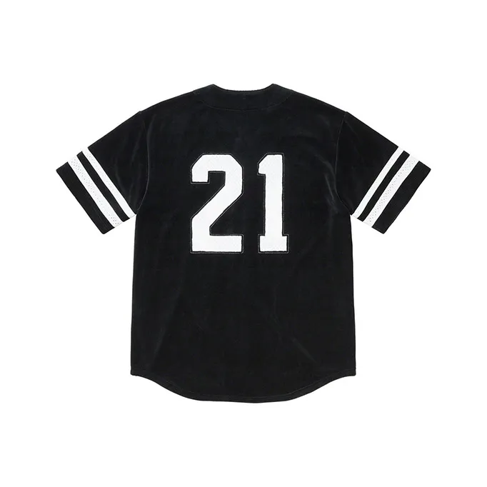 Supreme Velour Baseball Jersey-0