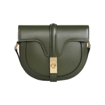 CELINE Besace16 Calfskin Shoulder Bag Crossbody Bag Small Size Women's Army Green
