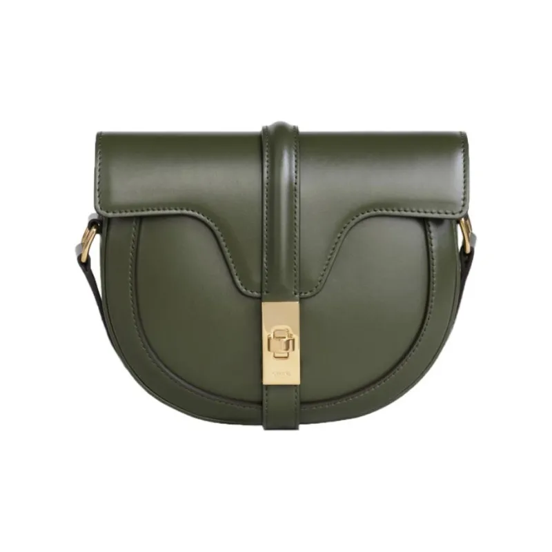 CELINE Besace16 Calfskin Shoulder Bag Crossbody Bag Small Size Women's Army Green-0