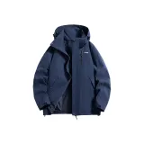 Dark Blue Single Windbreaker Jacket