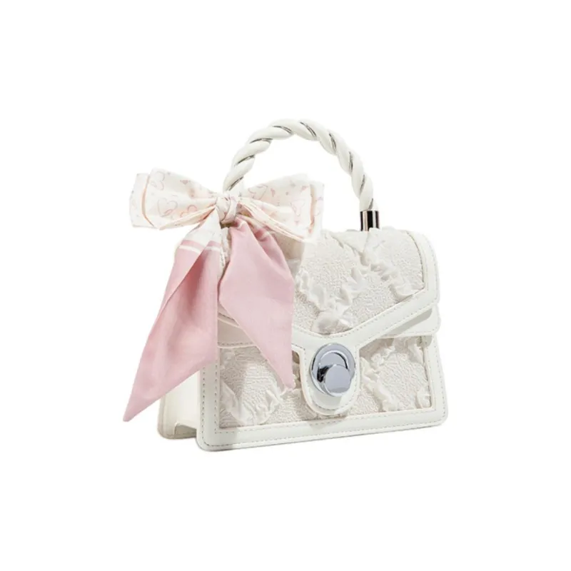 CAEISL&KCIEL PU Polyurethane Synthetic Leather Crossbody One Shoulder Handbag Regular Women's Diamond Pattern White-1