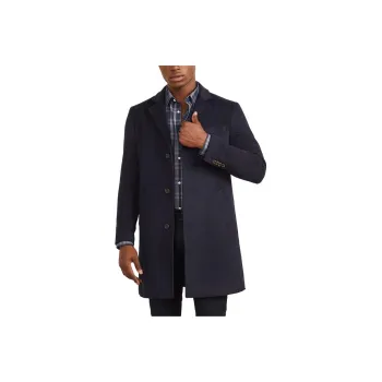 GUESS Marciano Wool Blend Coat Coats Men's Blue