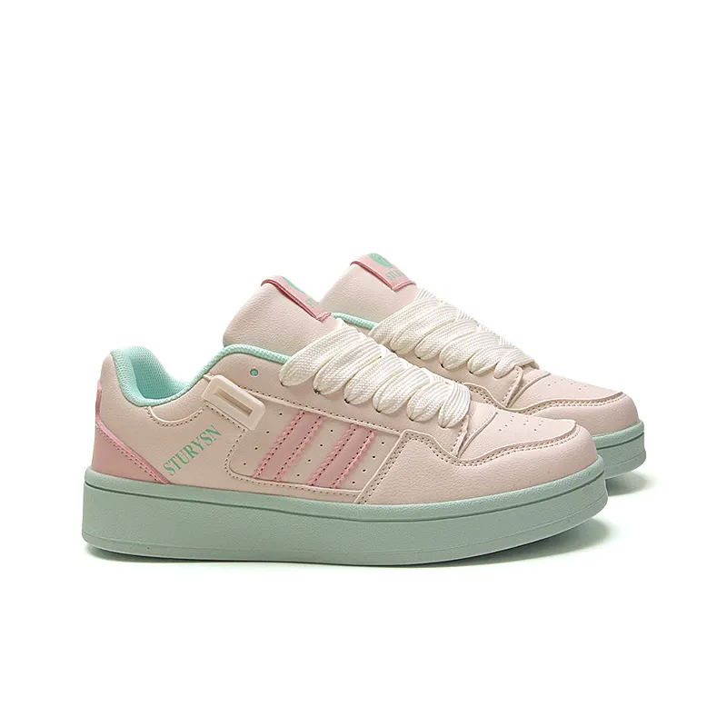 STUR YSN Wear resistant And Lightweight Low Top Skateboard Shoes Women's Honey Peach-3