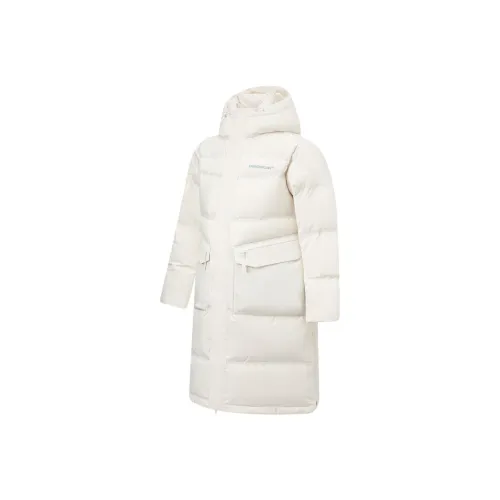 LiNing Long Down Coats Men
s Ecru