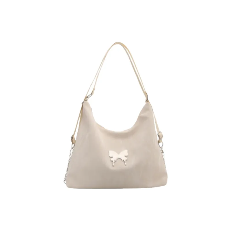 FCTOSSR PU Backpack On The Shoulder Women's White/Silver/Black/Pink-0