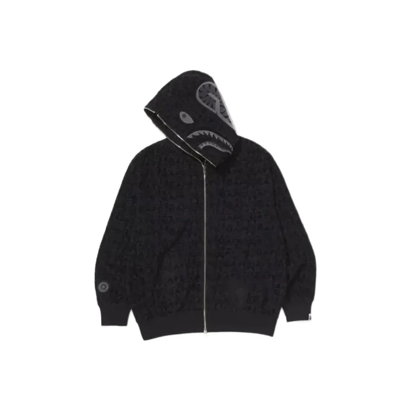 Bape Lux Sport Pattern Shark Relaxed Fit Full Zip Hoodie-0