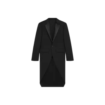 CELINE Long Tux Jacket In Mohair Gabardine