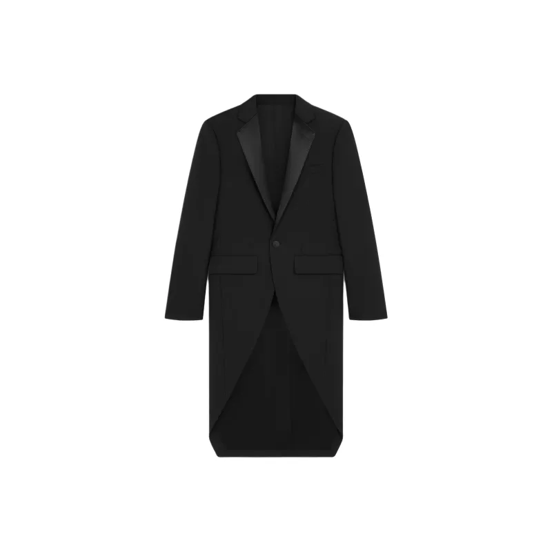 CELINE Long Tux Jacket In Mohair Gabardine-0