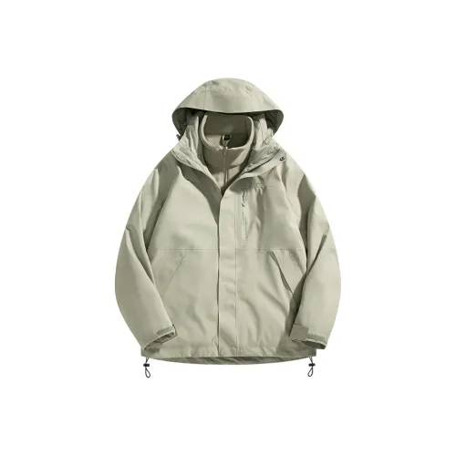 LEAVELAND Water-Resistant Windproof UV Protection Warm Windbreaker Jacket Unisex Mist Green