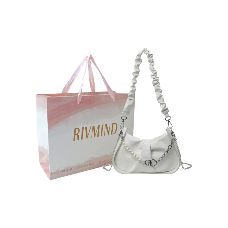 RIVMIND PU Shoulder Bag, Crossbody Bag Regular Women's White/Black/Yellow/Green-26
