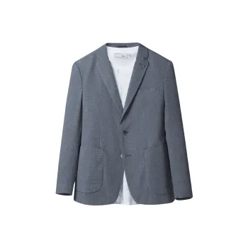 HLA Business Suits Men Light Gray Pattern 43
