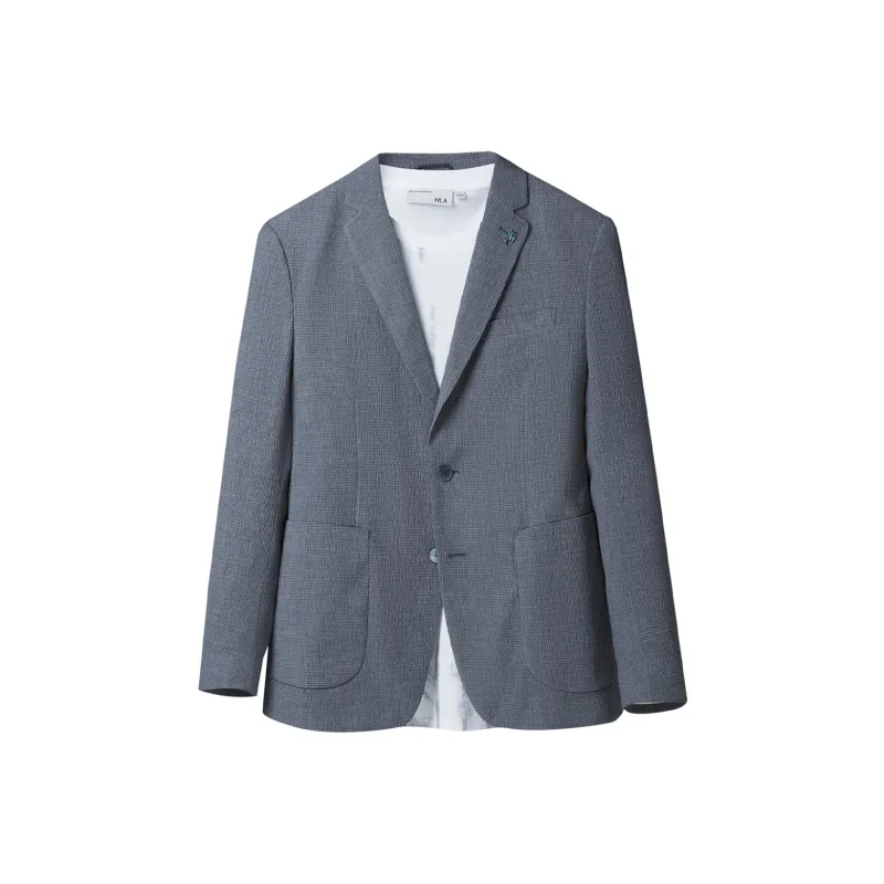 HLA Business Suits Men Light Gray Pattern 43-0