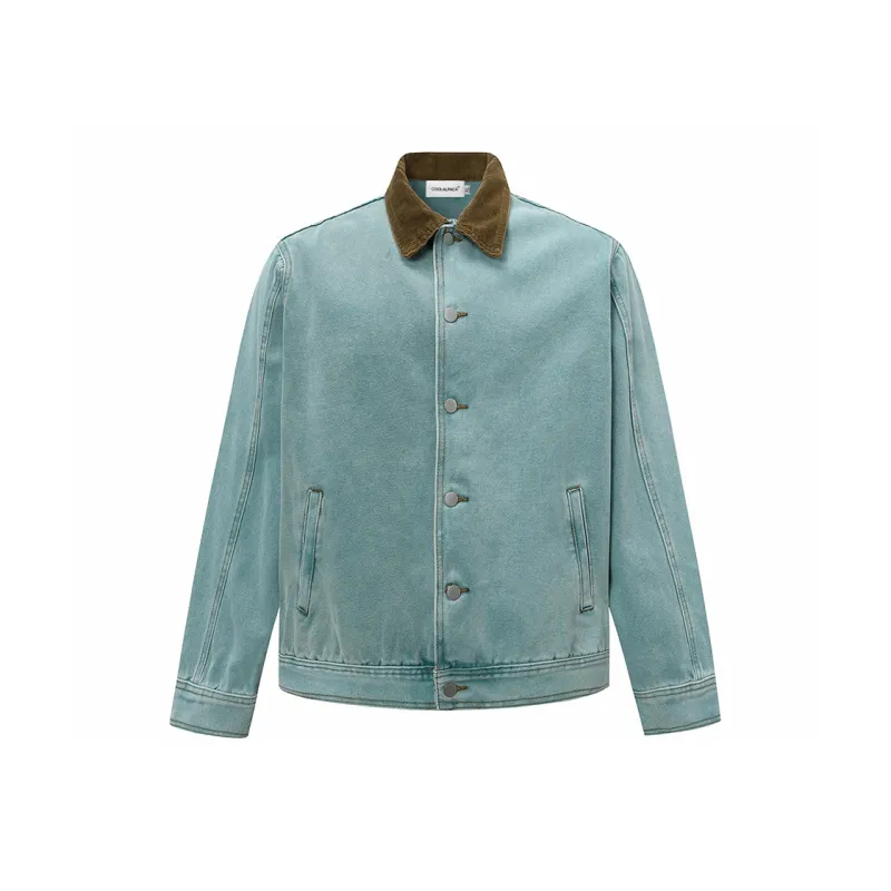 COOLALPACA Denim Jacket Unisex Turquoise-0
